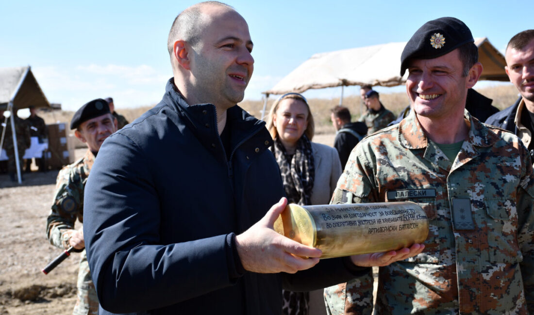 Kuzey Makedonya'nın Negotino şehri yakınlarında, Türkiye'den temin edilen askeri teçhizat