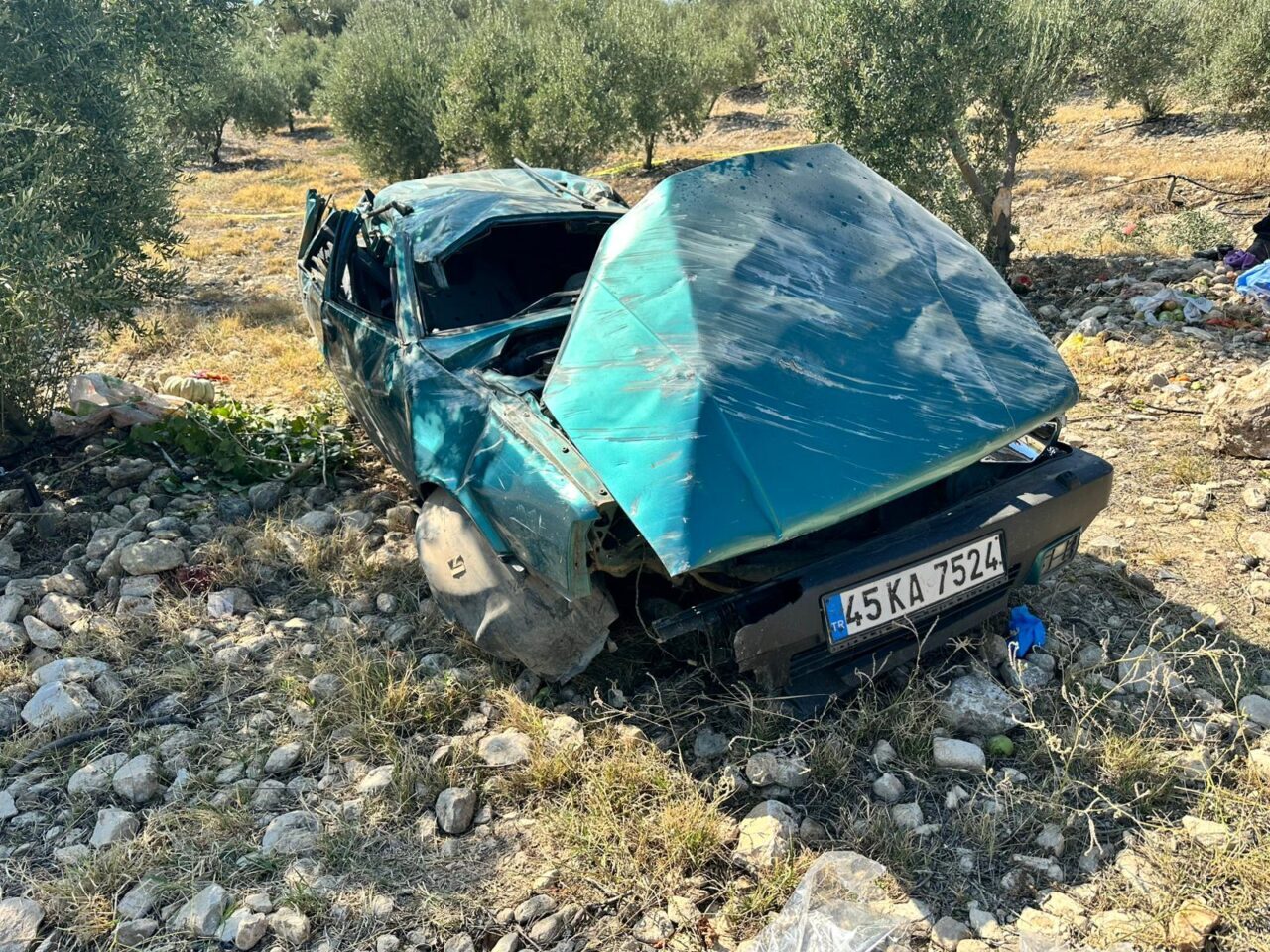 Manisa'nın Alaşehir ilçesinde, otomobilin şarampole devrilmesi sonucu karı koca hayatını