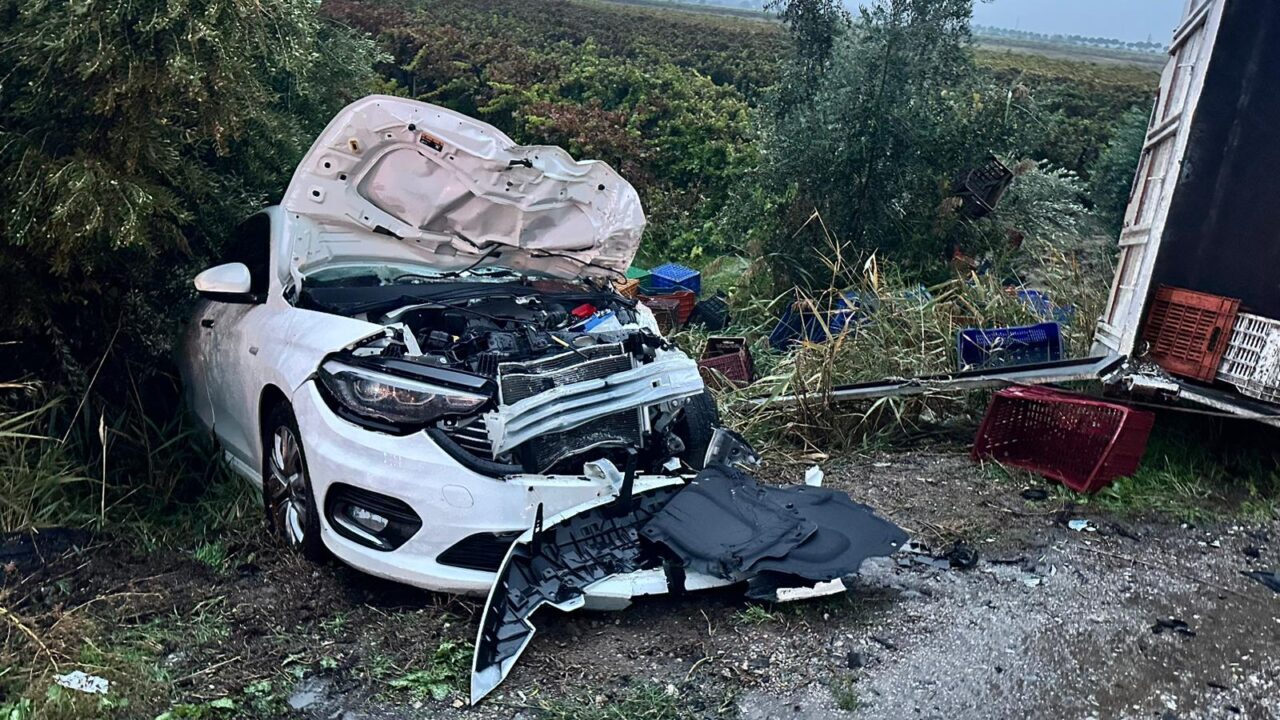 Manisa'nın Alaşehir ilçesinde, devrilen kamyonetin karşı şeride geçerek otomobille çarpışması