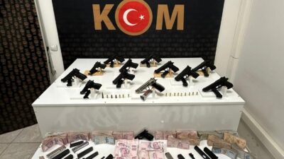 Mardin'in Kızıltepe ilçesinde 12 ruhsatsız tabanca ele geçirildi, 1 şüpheli