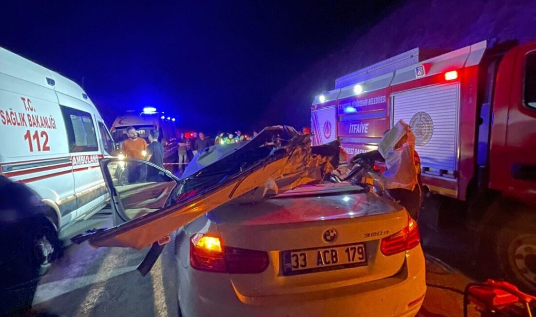 Mersin'in Çamlıyayla ilçesinde park halindeki tıra çarpan otomobildeki 1 kişi