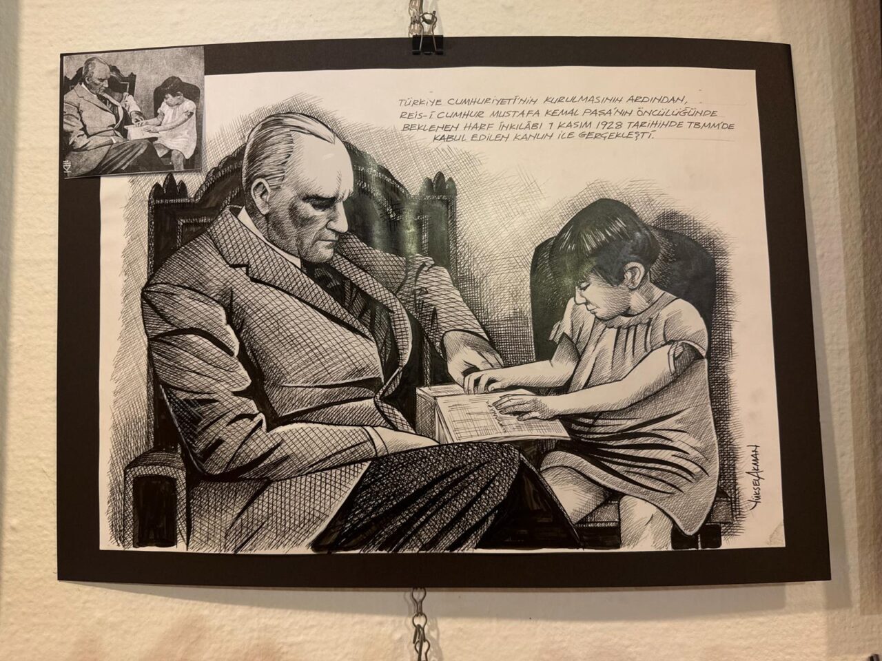  Ressam ve illüstratör Yüksel Akman'ın hazırladığı "Selanik'ten Doğan Güneş Mustafa