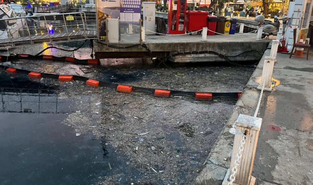  İstanbul'da Sarıyer'de denize atılan çöp ve atıklar kıyıda kirliliğe neden