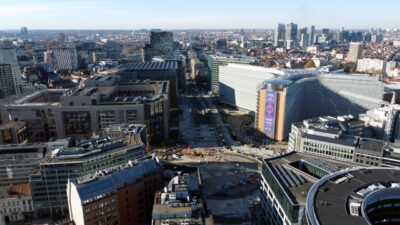  Belçika'nın başkenti Brüksel'de Avrupa Birliği (AB) kurumlarının yer aldığı Schuman