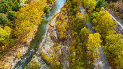 Adana'nın Pozantı ilçesinde sonbahar renklerinin hakim olduğu Belemedik Tabiat Parkı