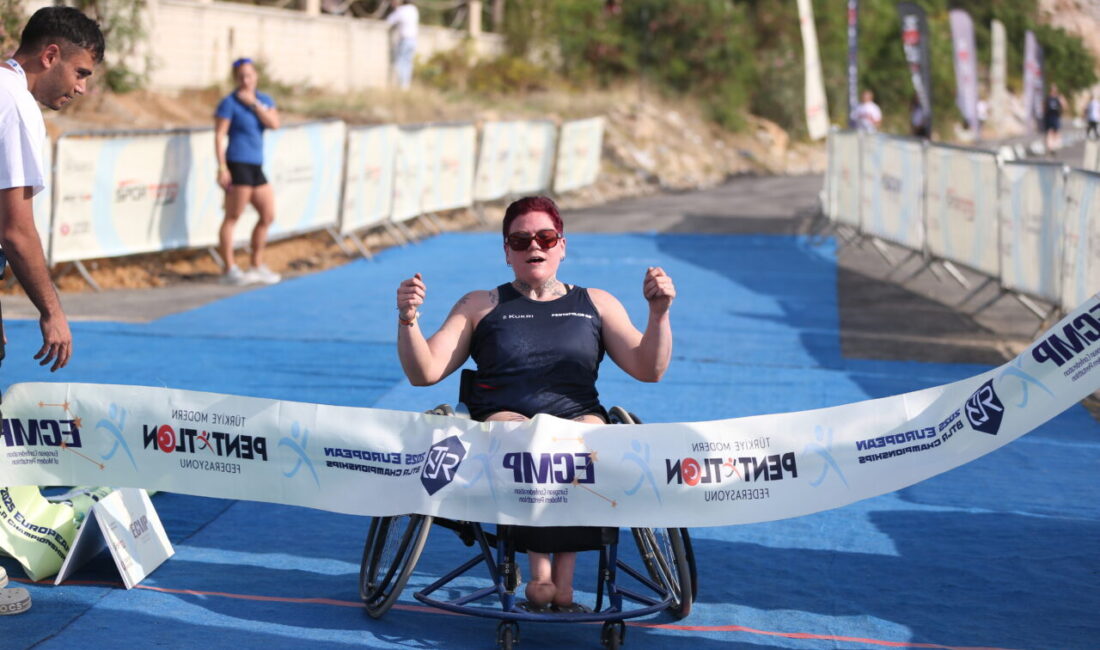 Antalya'nın Alanya ilçesinde düzenlenen Biathle-Triathle Avrupa Para Şampiyonası kapsamındaki 'Lazer