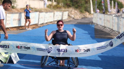 Antalya'nın Alanya ilçesinde düzenlenen Biathle-Triathle Avrupa Para Şampiyonası kapsamındaki 'Lazer