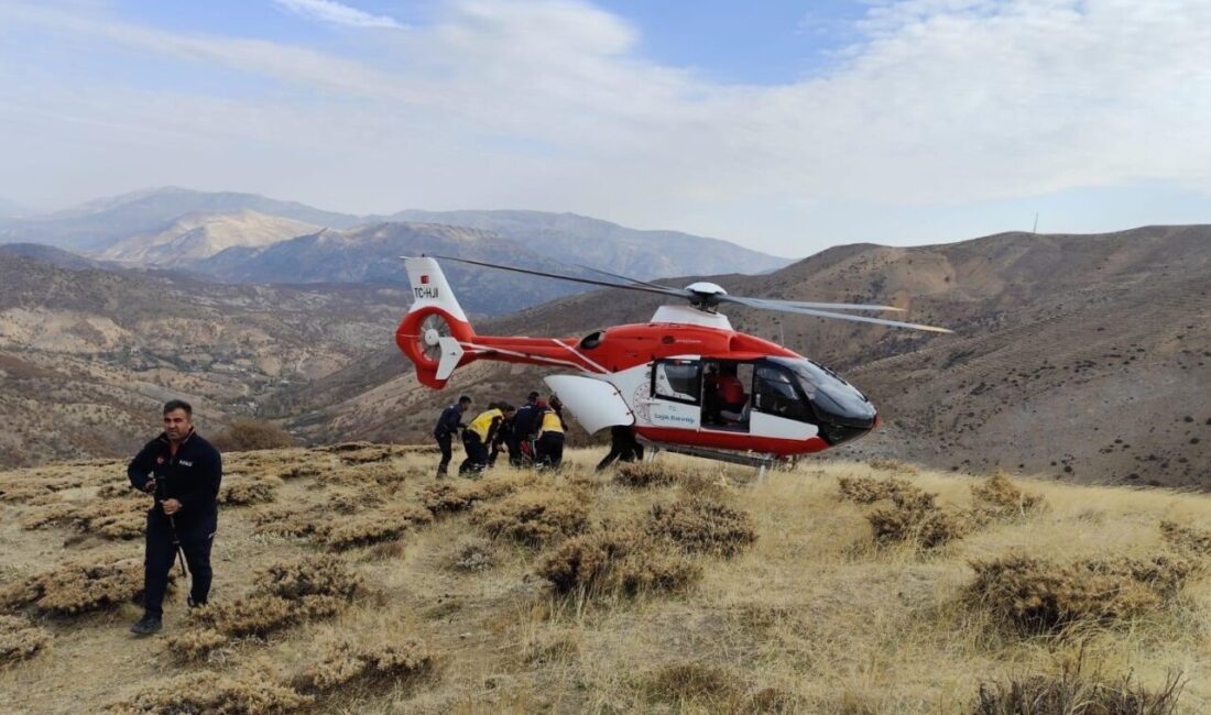 Malatya'nın Doğanşehir ilçesinde uçurumdan yuvarlanan kişi, ambulans helikopterle hastaneye ulaştırıldı.