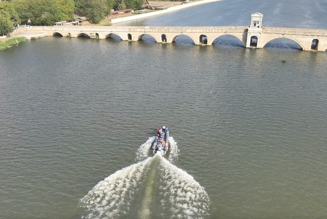 Edirne Emniyet Müdürlüğü ve İl Jandarma Komutanlığı ekipleri, Meriç Nehri'nde