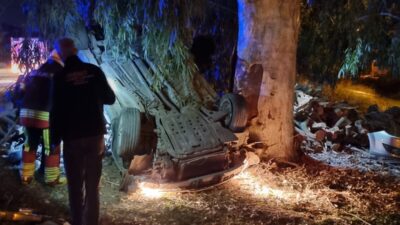  Mersin'in Silifke ilçesinde refüje çarparak takla atan otomobildeki 1 kişi