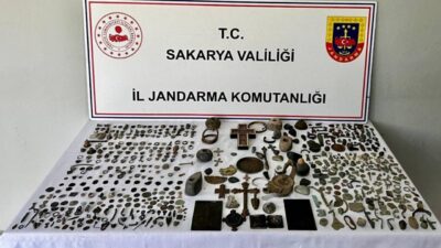  Sakarya'da düzenlenen operasyonda Bizans dönemine ait olduğu değerlendirilen 589 eser