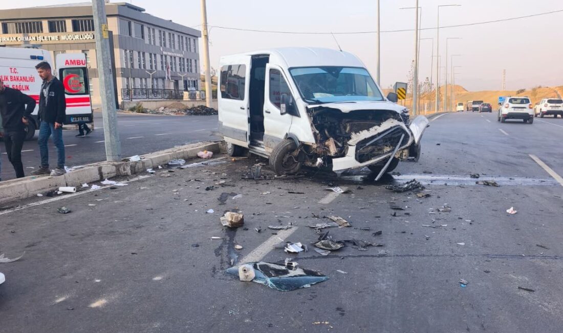 Şırnak'ta minibüs ve hafif ticari aracın çarpışması sonucu 13'ü çocuk