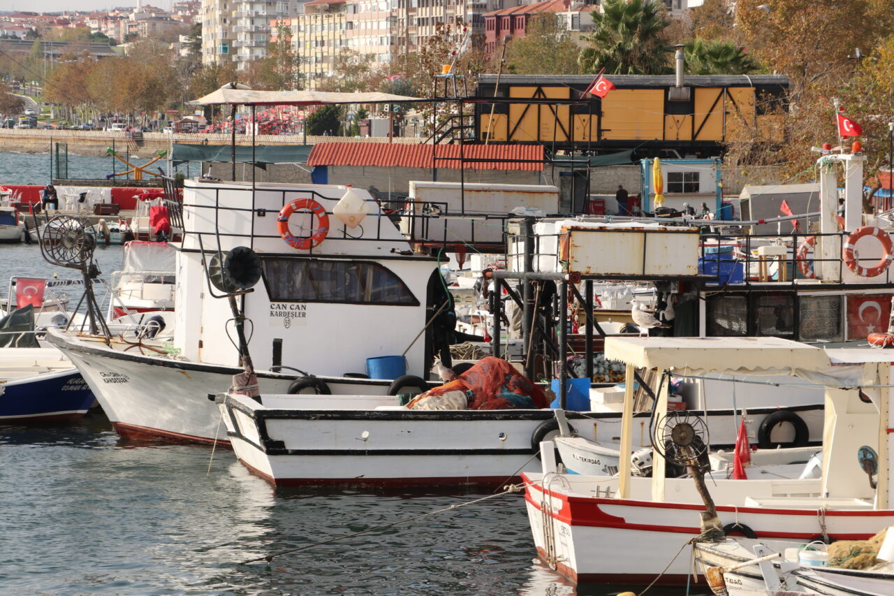 Tekirdağlı balıkçılar, Marmara Denizi'nde etkili olan lodos nedeniyle ava çıkamadı.