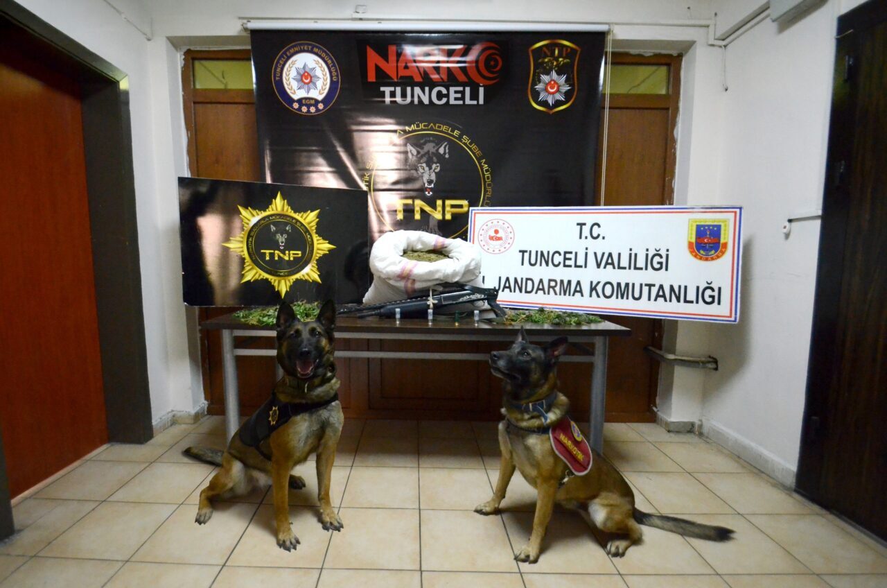 Tunceli merkezli 3 ilde düzenlenen uyuşturucu operasyonunda 2 şüpheli gözaltına