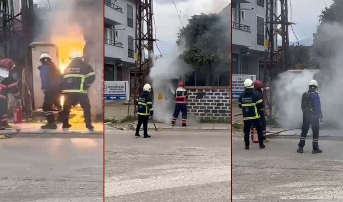 Sakarya’nın Akyazı ilçesinde bir trafoda çıkan yangın, ekiplerin müdahalesi sırasında
