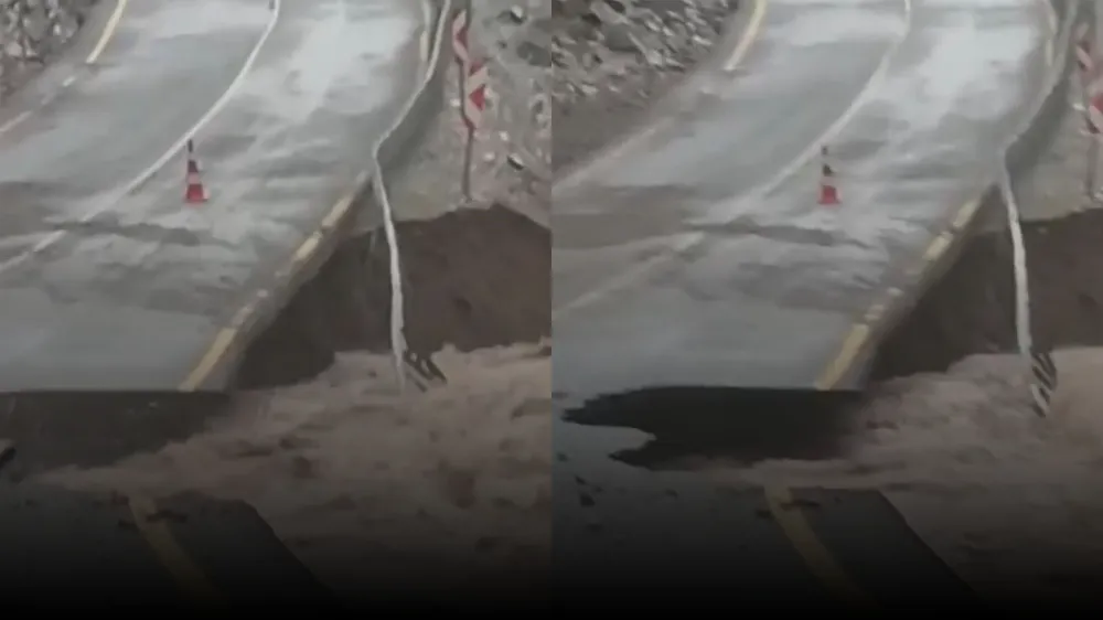 Kayseri’nin Yahyalı ilçesinde etkili olan sağanak yağış sele yol açtı,