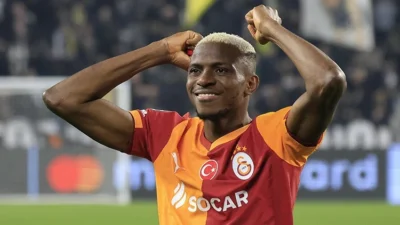 Galatasaray’ın Nijeryalı golcüsü Victor Osimhen, UEFA Şampiyonlar Ligi’nde haftanın en