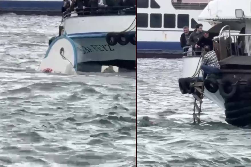İstanbul’da Karaköy iskelesi açıklarında yolcu vapuru ile balıkçı teknesi çarpıştı.