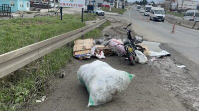 Tekirdağ’ın Ergene ilçesinde elektrikli bisiklet ile otomobilin çarpıştığı kazada bir