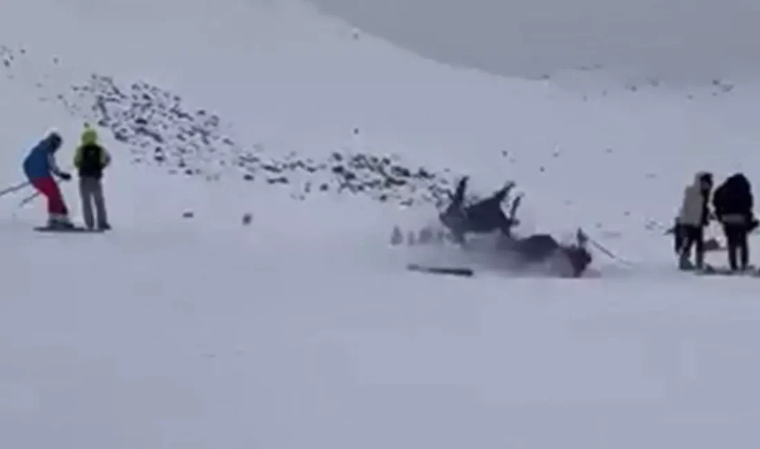 Bingöl’de bulunan Hesarek Kayak Merkezi’nde meydana gelen kazada, iki kayakçının