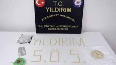 Bursa’da uyuşturucu madde ticaretiyle mücadele kapsamında düzenlenen operasyonda çok sayıda