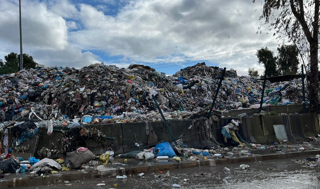 Buca Belediyesi Temizlik İşleri şantiyesinde biriken çöpler ve oluşan hijyen