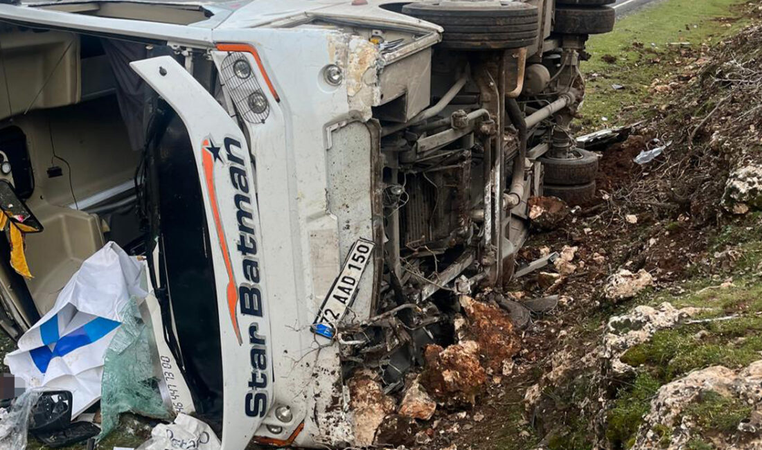 Mardin’de yolcu otobüsünün devrilmesi sonucu meydana gelen trafik kazasında 24