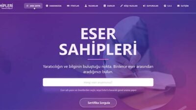 Eser sahipleri için geliştirilen yeni dijital platform yayında. Zaman damgası