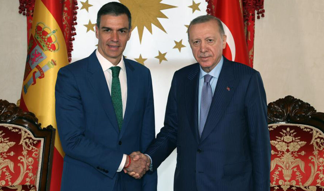 Cumhurbaşkanı Recep Tayyip Erdoğan, İspanya Başbakanı Pedro Sanchez ile bir