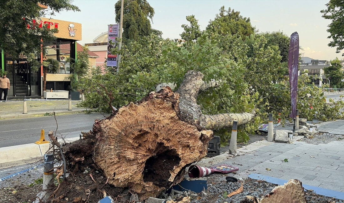 Meteorolojinin uyarılarının ardından İstanbul’da fırtına etkili oldu. Bazı ilçelerde çatılar