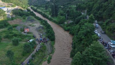  Giresun’da dün etkili olan şiddetli yağışlar ve sellerin ardından Keşap